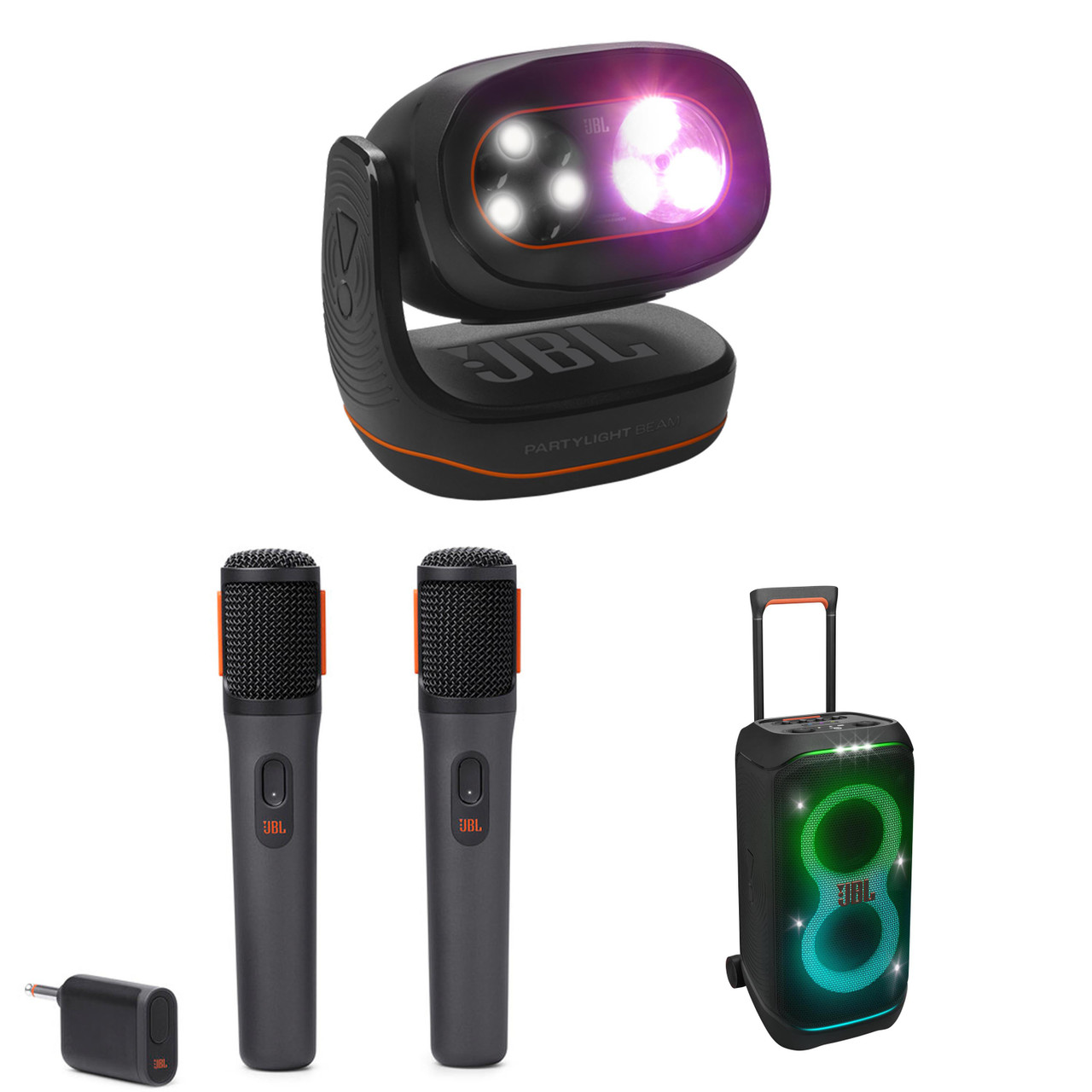 JBL PartyBox 320 Black with JBLPBWIRELESSMICAM Two digital