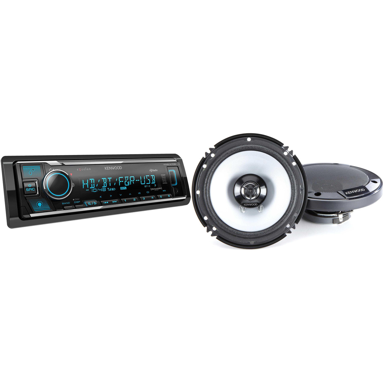 Kenwood KMM-X705 Bluetooth single DIN Media Receiver (No CD) with