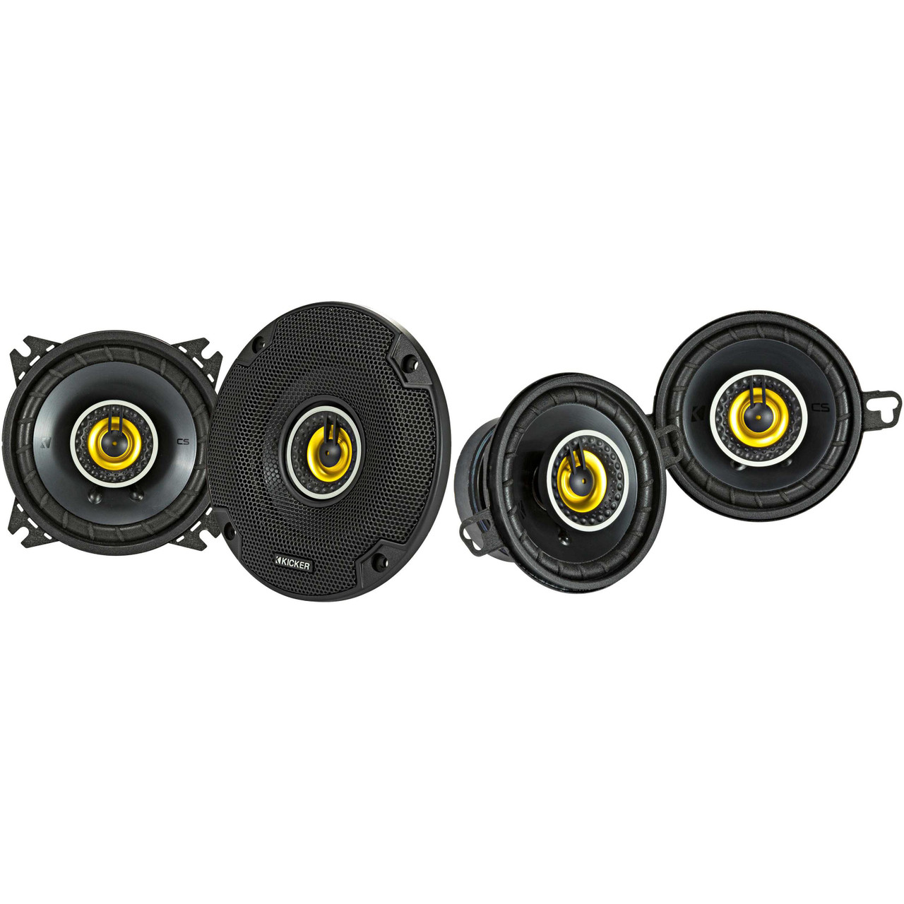 KICKER 4インチ 同軸スピーカー 46CSC44 ペア Kicker 46CSC44 CS-Series CSC4 4-Inch (100mm) Coaxial Speakers w