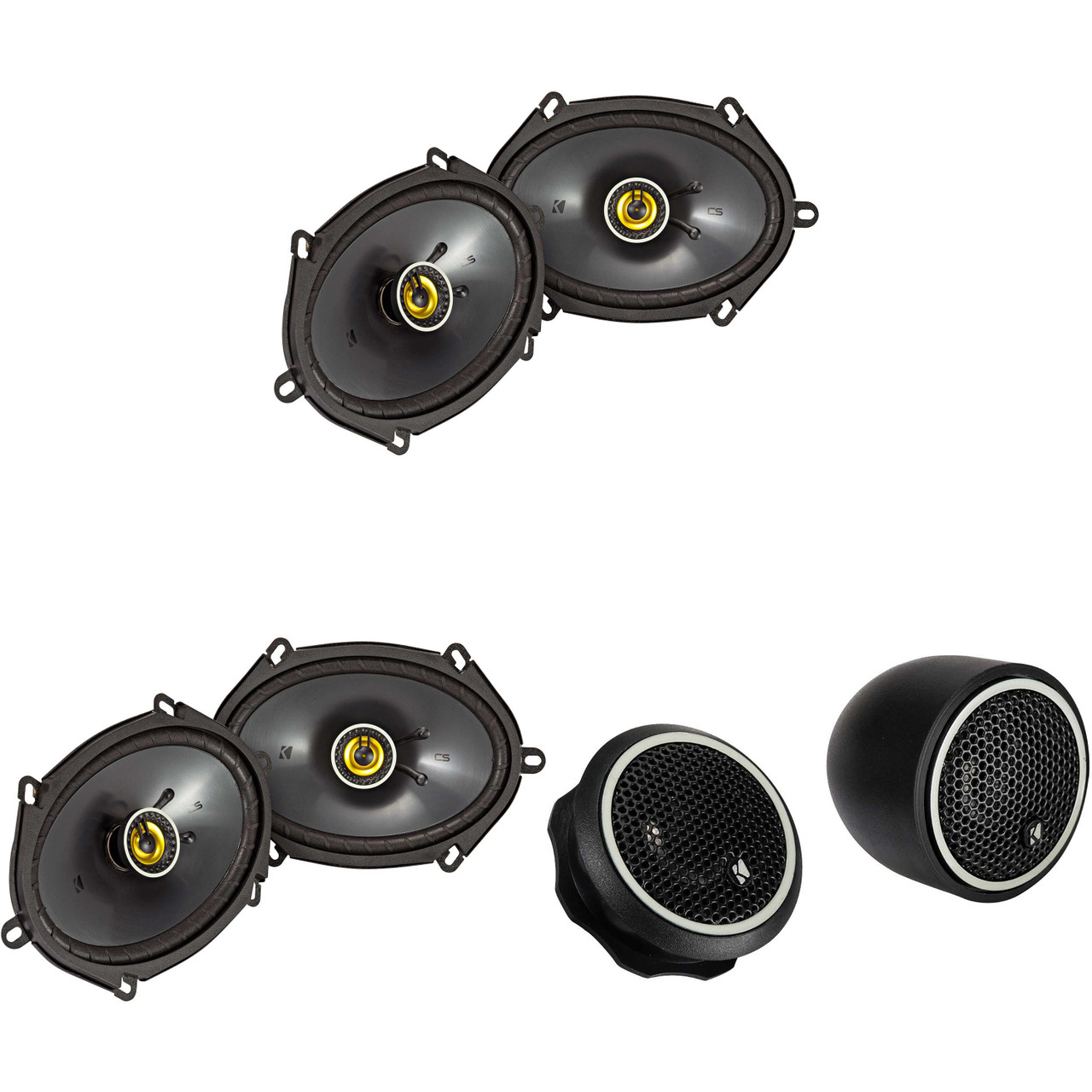 Kicker (2) 46CSC684 CS-Series CSC68 6x8-Inch (160x200mm) Coaxial
