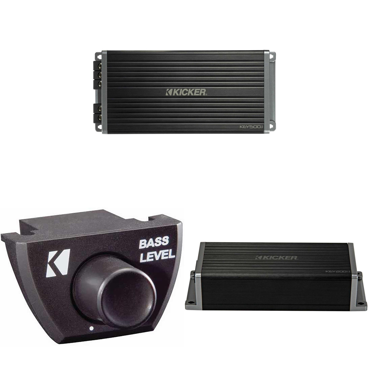 Kicker 47KEY2004 4-Channel DSP Smart Amplifier, 4x50W w/ 47KEY5001