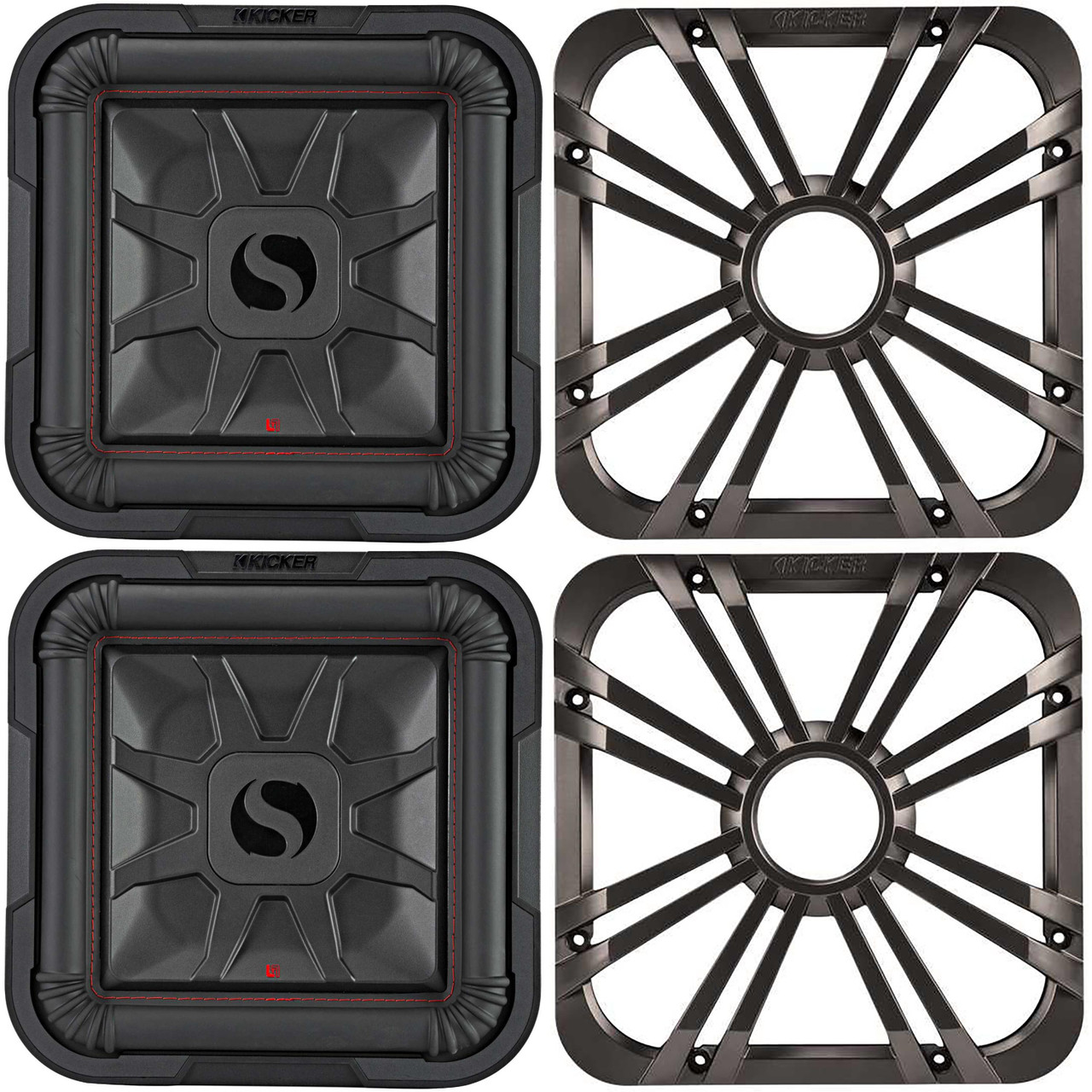 Kicker (2) 46L7T122 L7T L7-Thin 12-Inch (30cm) Subwoofer, Dual