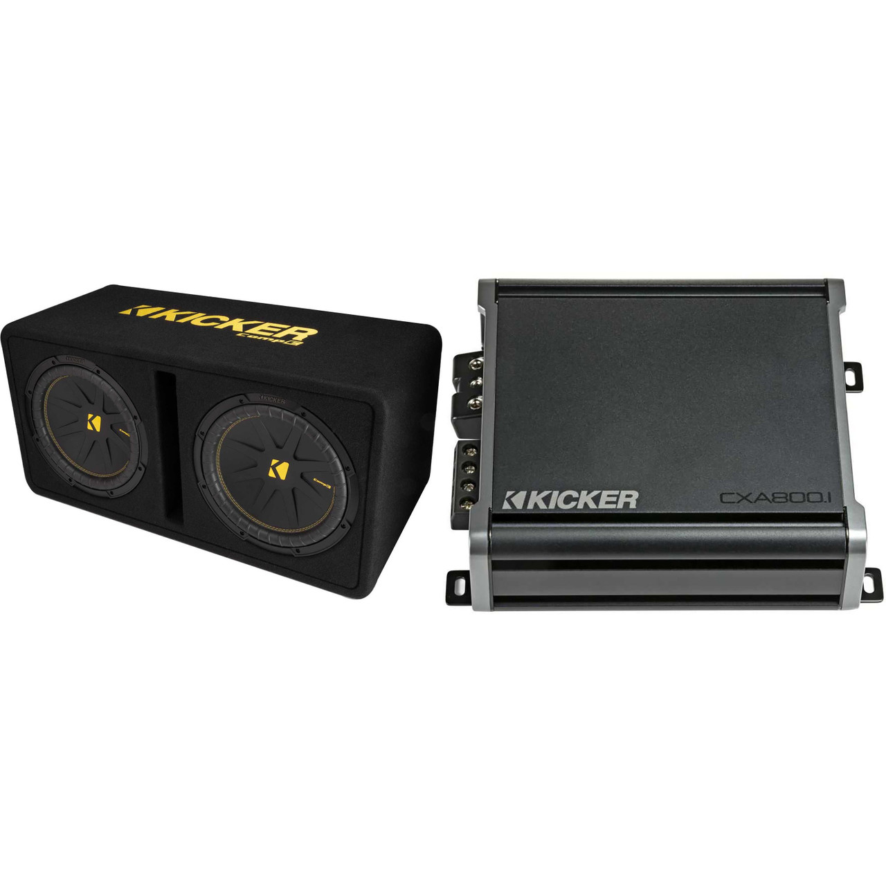 Dimension D12X2.0 Comp ウーファー 12インチ Kicker Dual 12 Inch Comp Bass Package 50DCWC122 with CXA8001