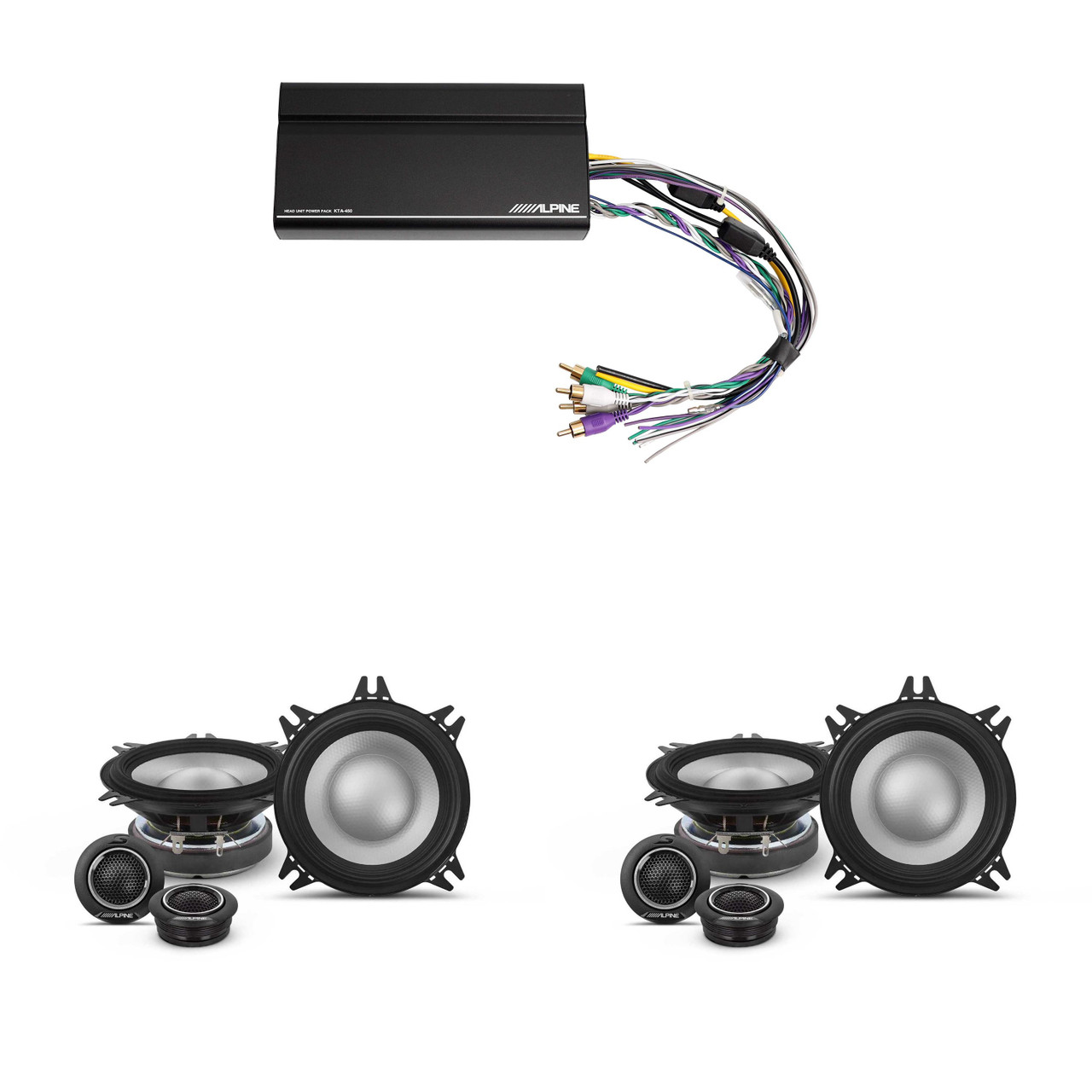 Alpine KTA-450 4 Ch.Power Pack Amp w/ (2) S2-S40C - Creative Audio