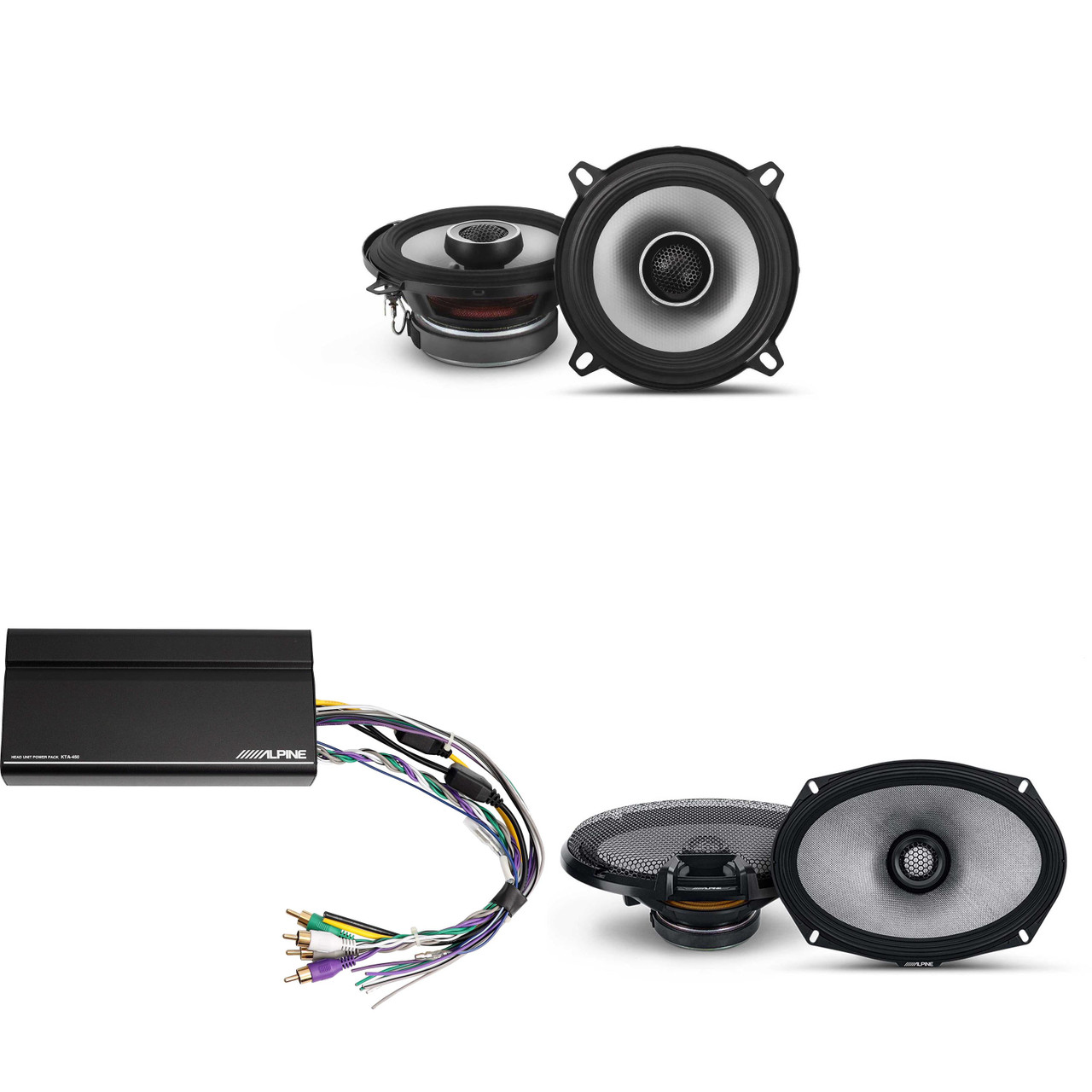 Alpine KTA-450 4 Ch.Power Pack Amp w/ R2-S69 & S2-S50 Speakers