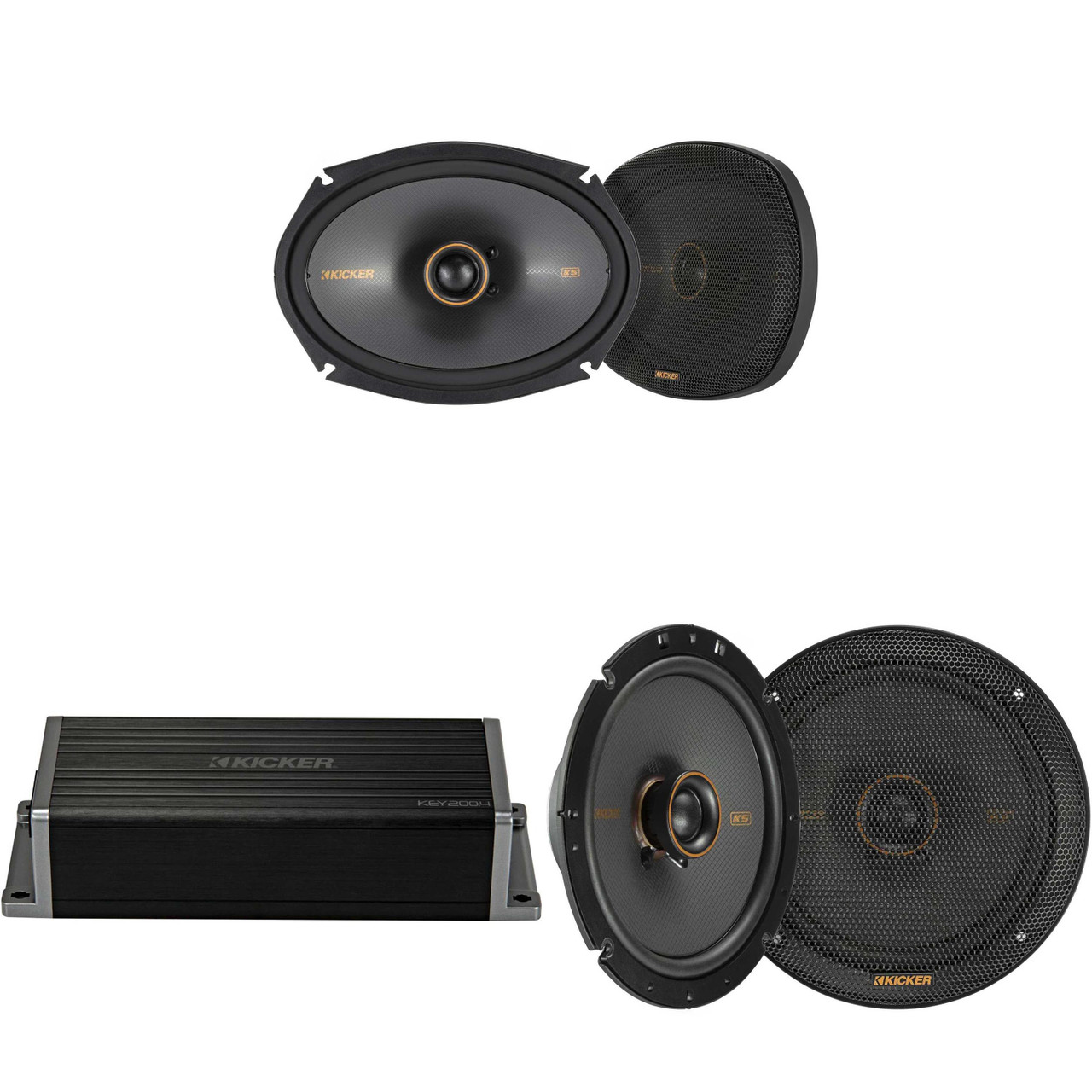 Kicker 47KEY2004 4-Channel DSP Smart Amp w/ 51KSC 6.75
