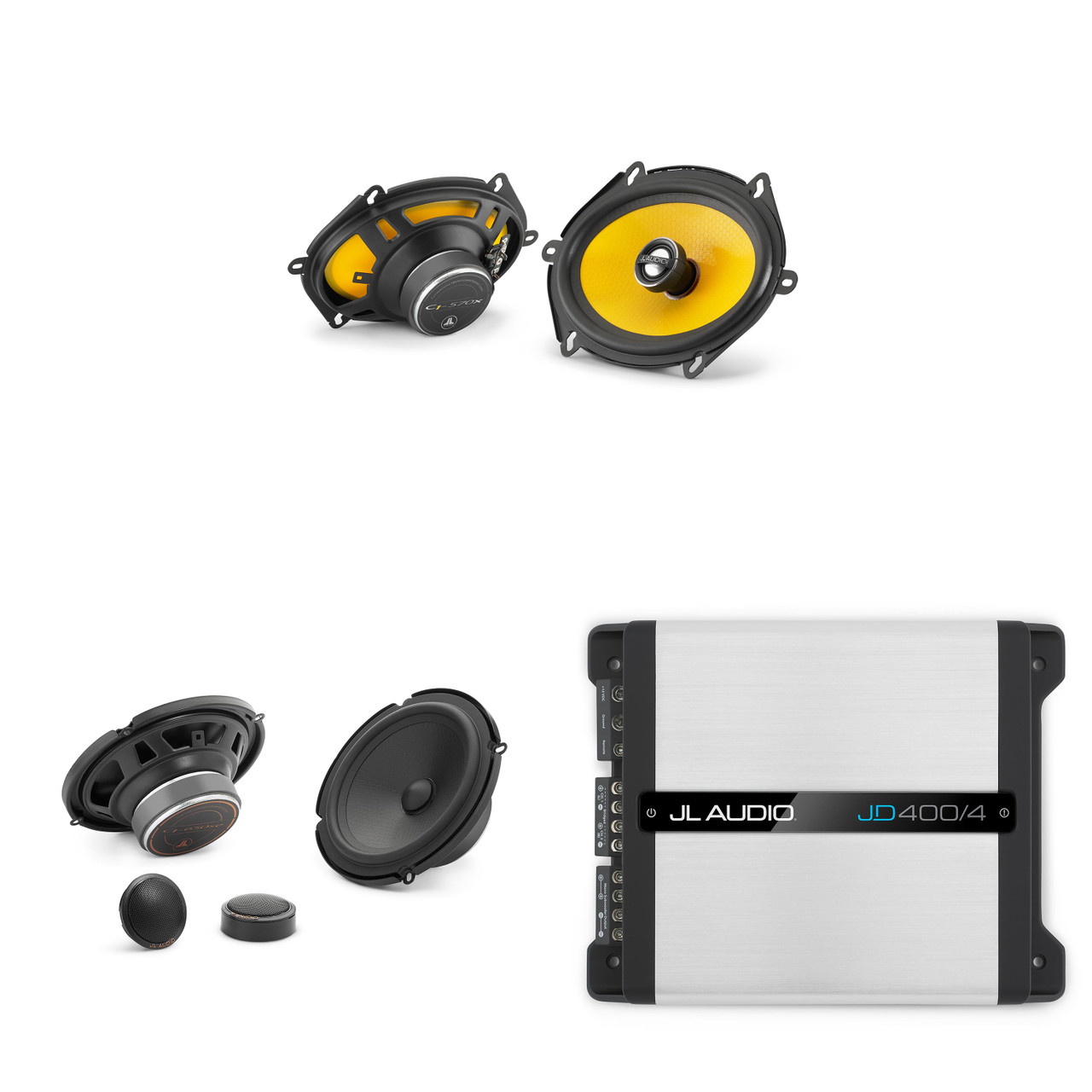 JL Audio JD400/4 4 Ch. Class D Full-Range Amp w/ C1 6.5