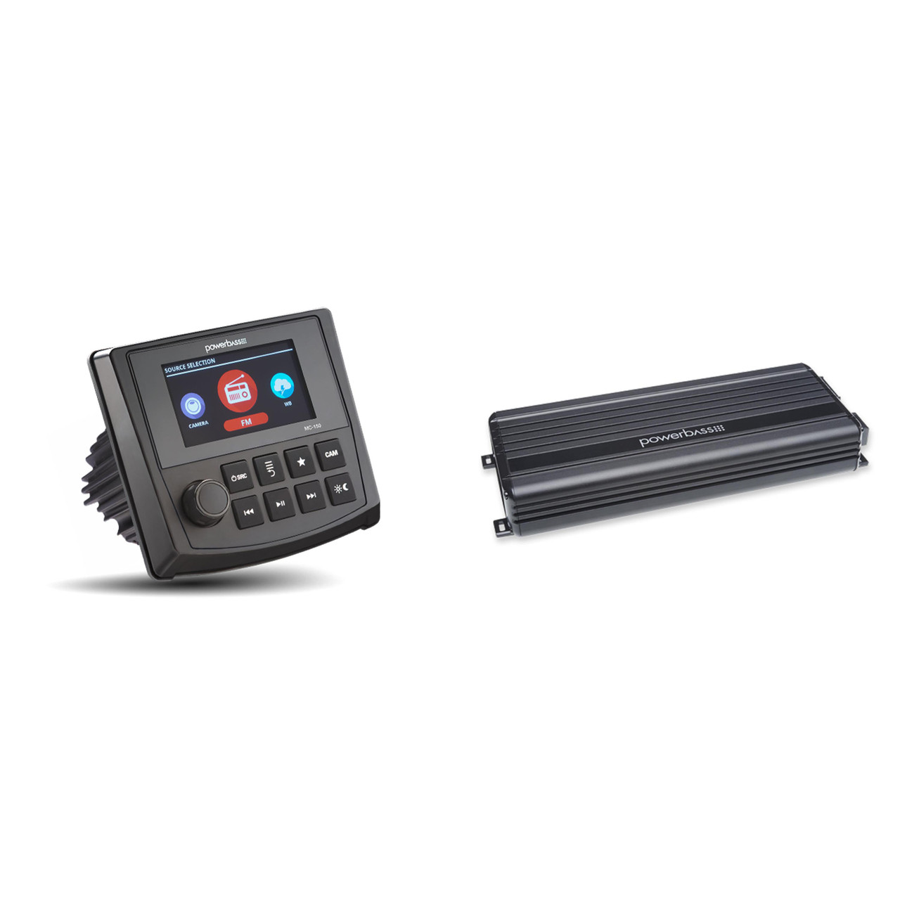 PowerBass MC-150 Dual-Zone Digital Media Center and XL-900.5 5