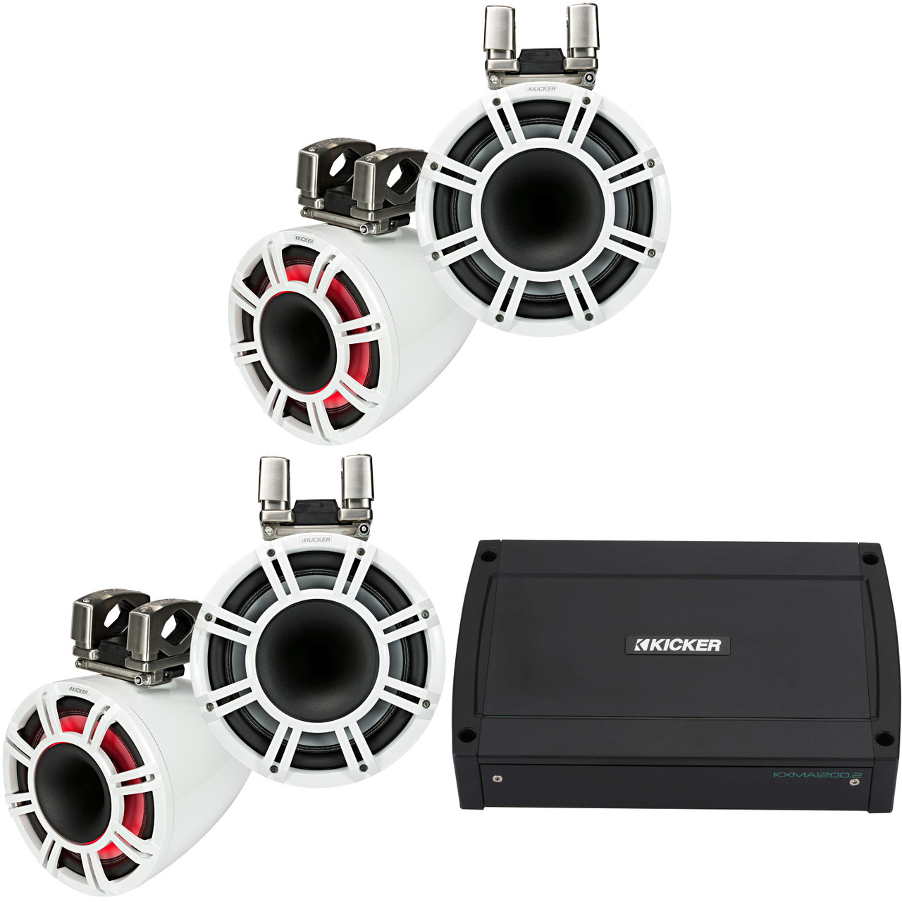 kicker マリンアンプ Amazon.com: KICKER Speakers and Amp Package 9