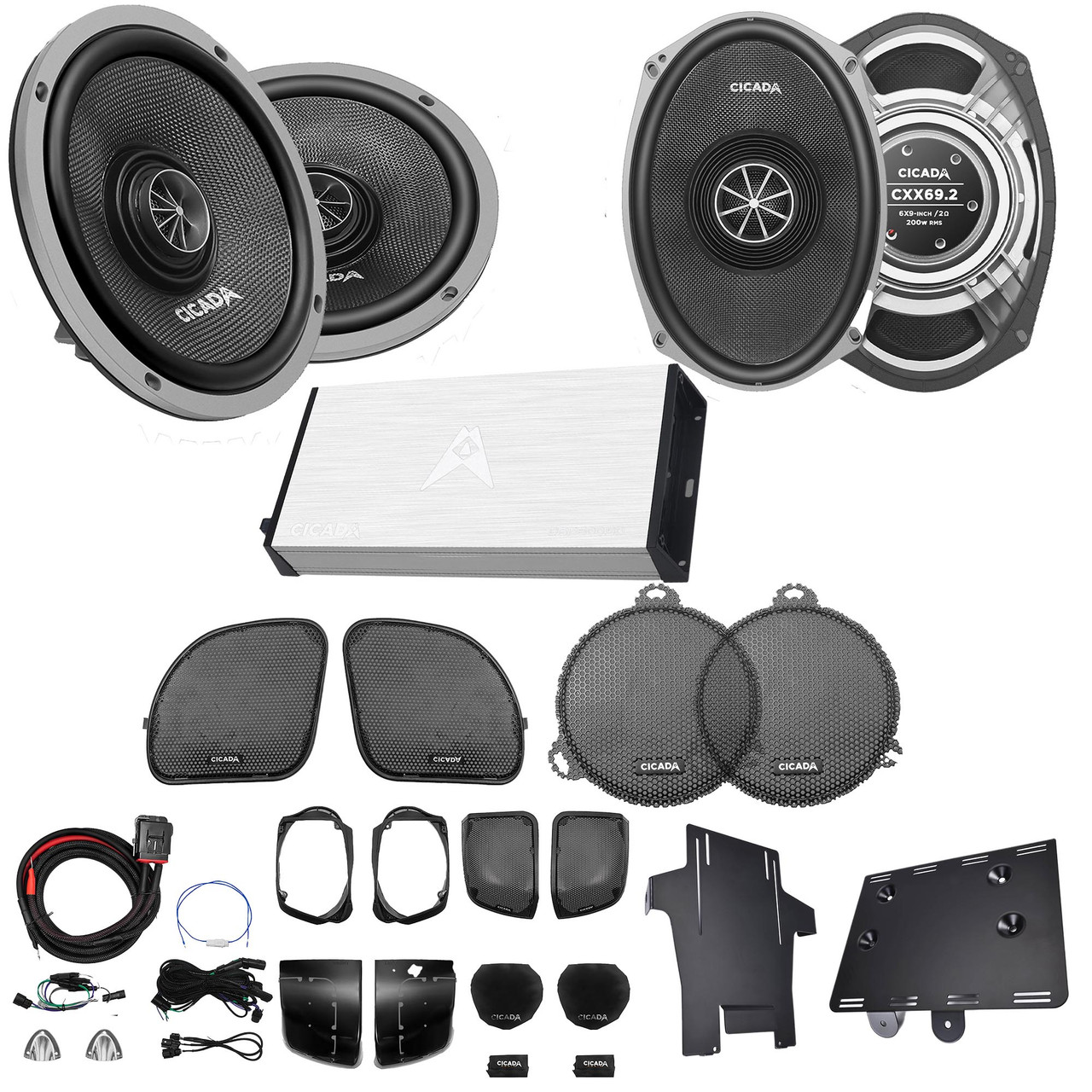 Cicada Audio 14CXCXX-4X4 4 CH CX Amp & 4 CXX Speaker System