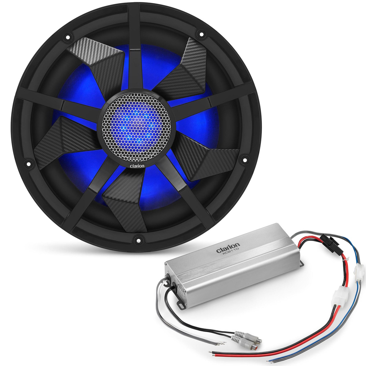 Clarion Marine Subwoofer Amplifier Bundle - 12