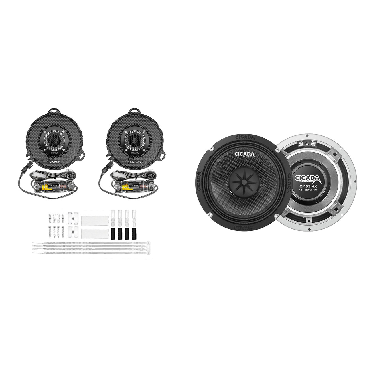 Cicada Audio Pair of CM65.4X 6.5-inch Mid-Bass Speakers 4 Ohm with