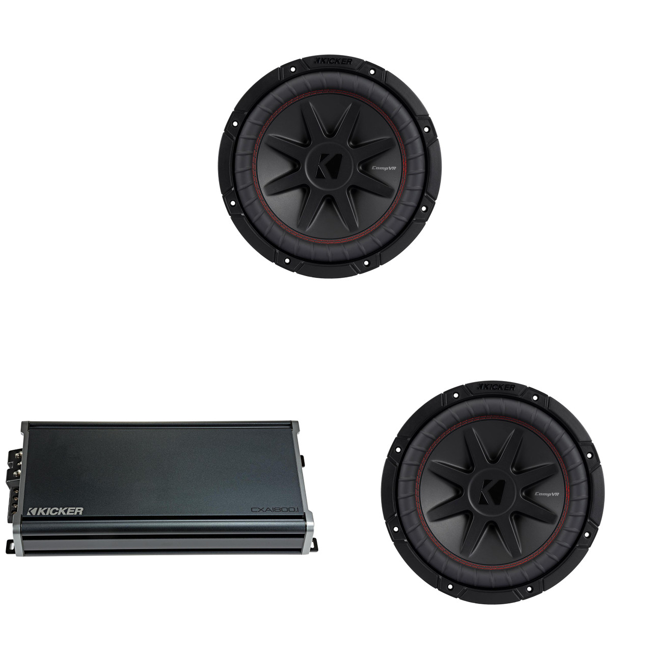 Kicker 10 Inch CVR Woofer (2) 52CVR102 Package with 46CXA18001