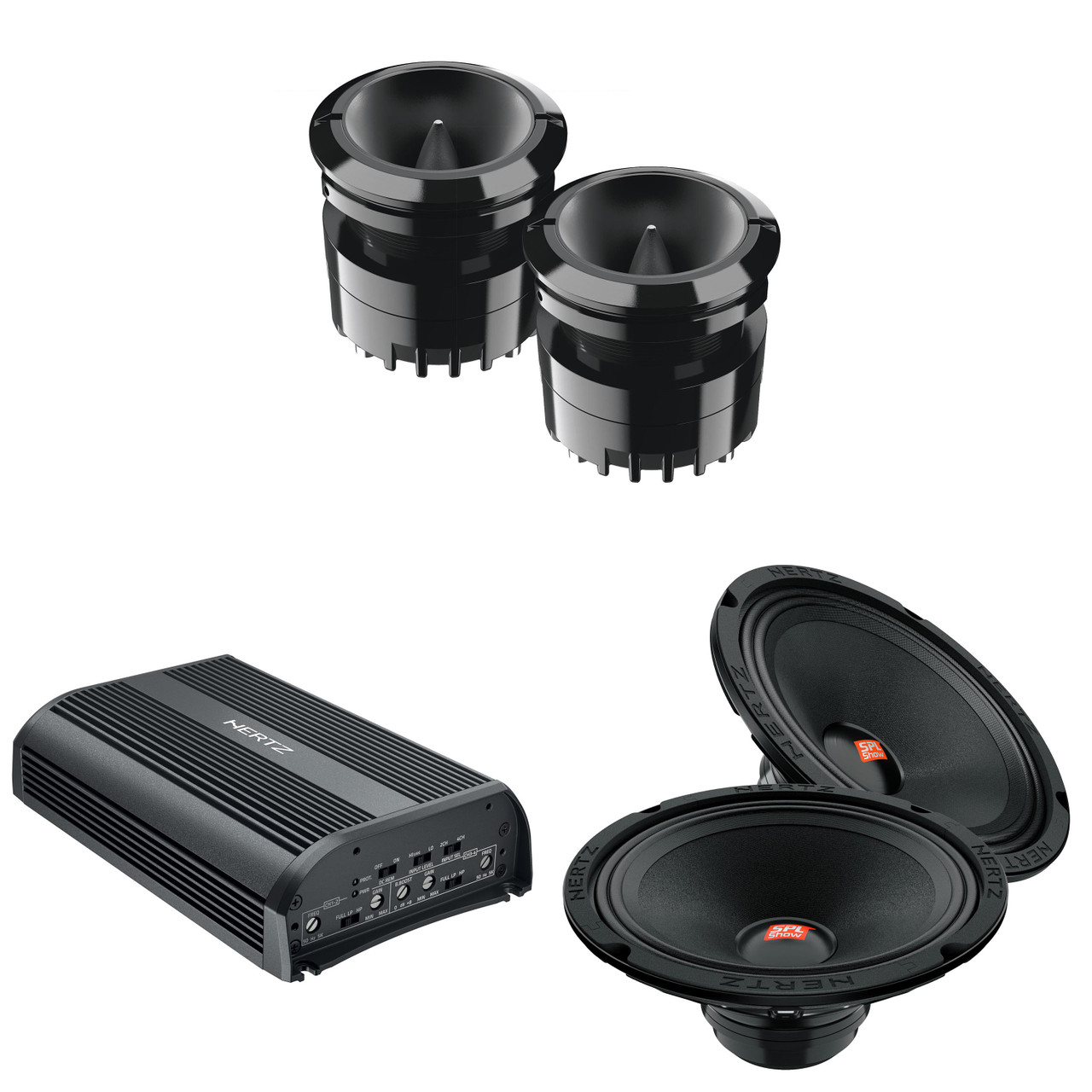 Hertz SP 4.900 D-Class 4 Channel Amplifier with 1 Pair of SV-200