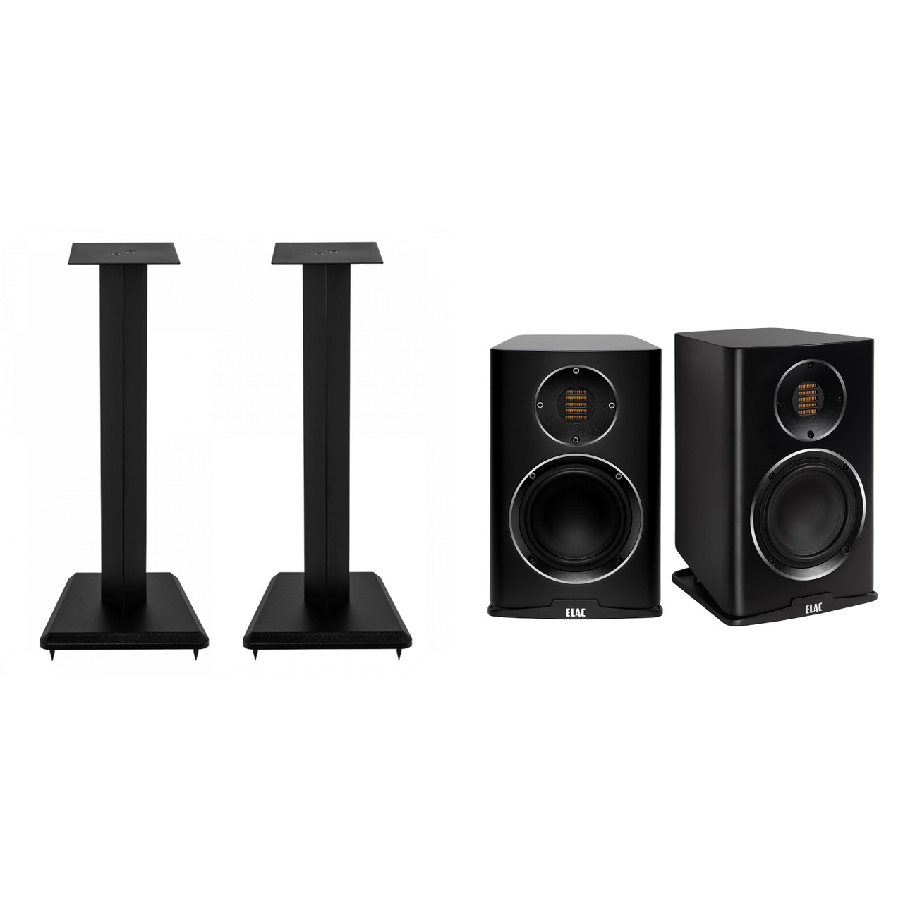 ELAC LS10-B SPEAKER STANDS And CARINA BS243.4-SB - Creative Audio