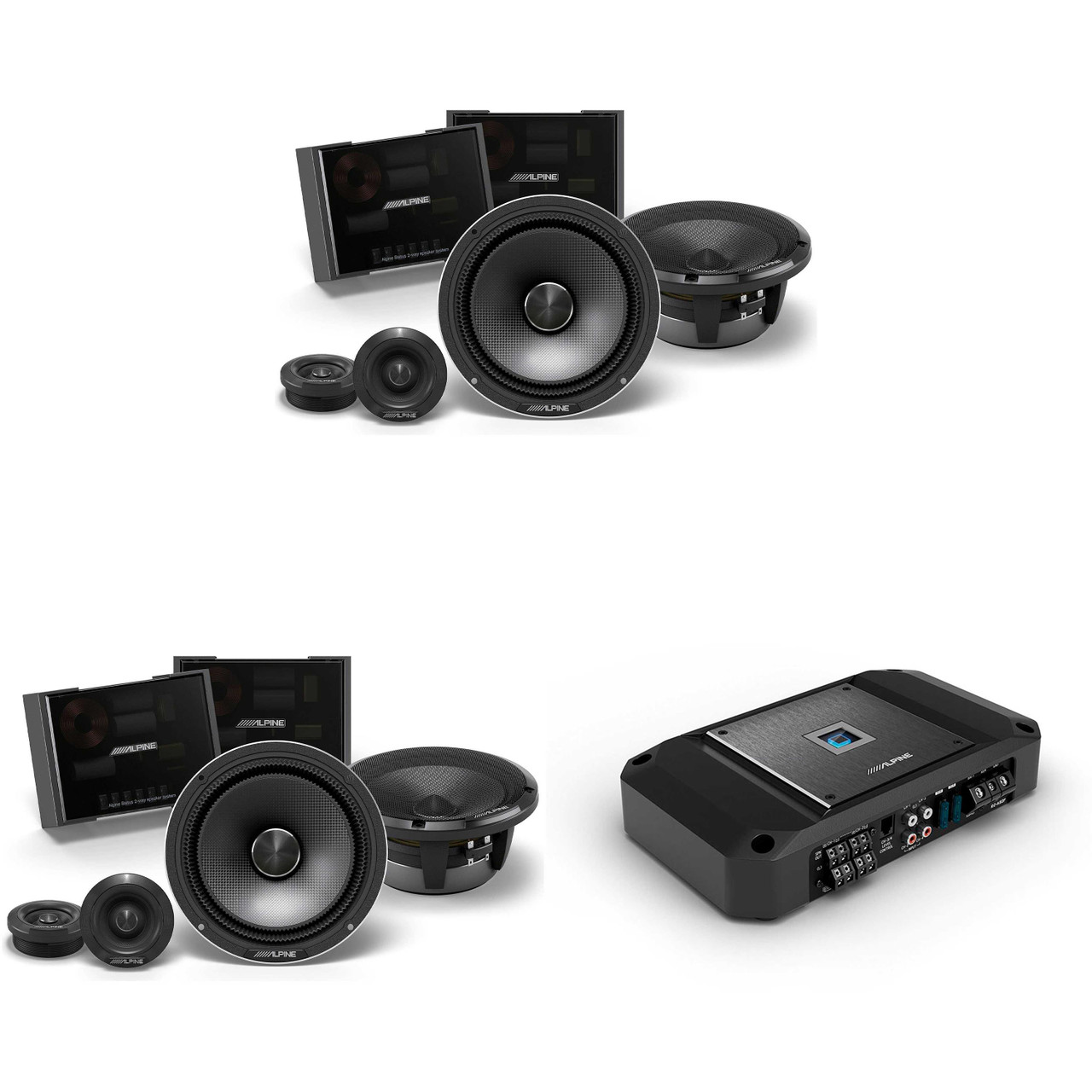 Alpine (2 pair ) HDZ-65CS Alpine Status Hi-Res 6.5” Shallow