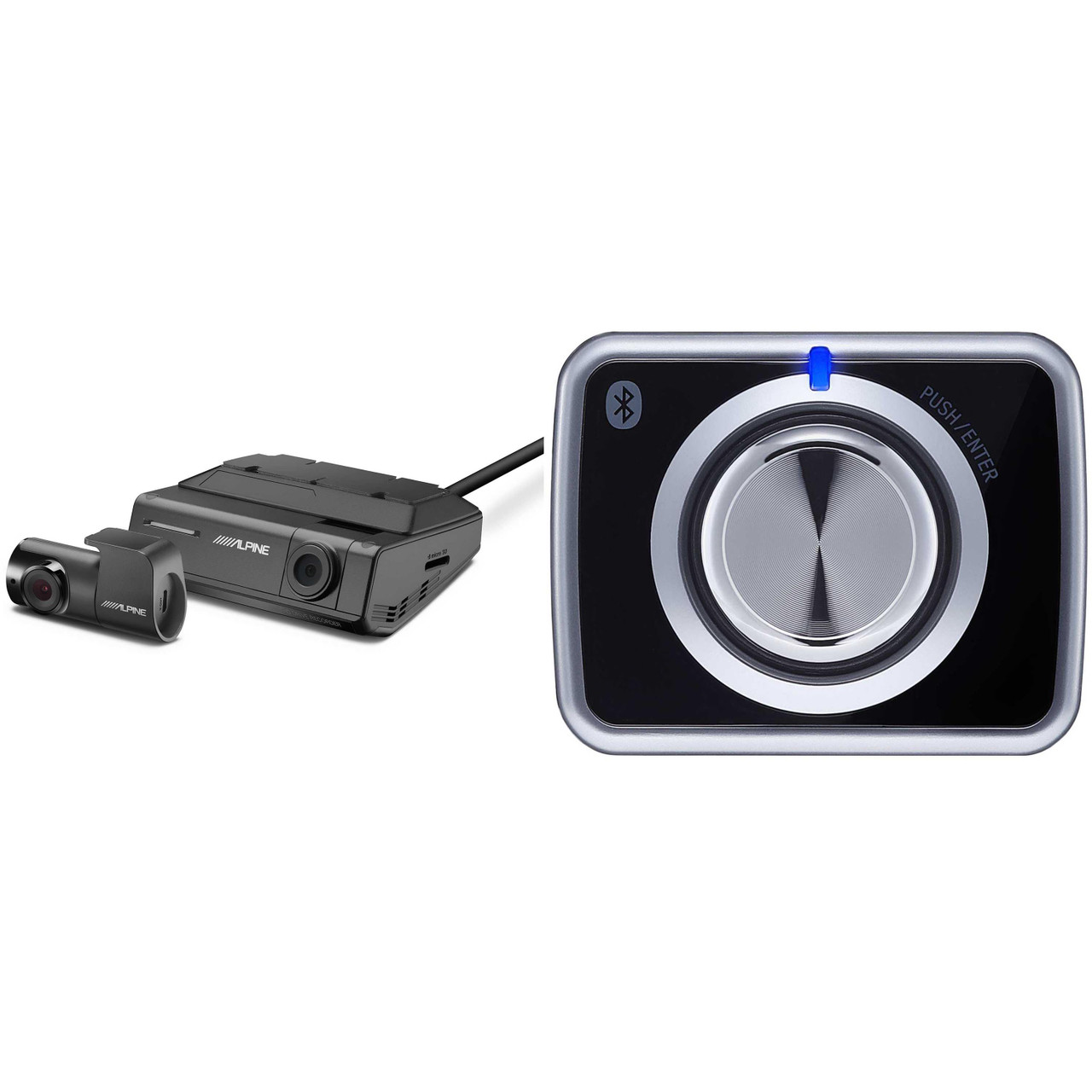 Alpine RUX-H02 Bass Knob & DVR-C320R Premium 1080P Night Vision