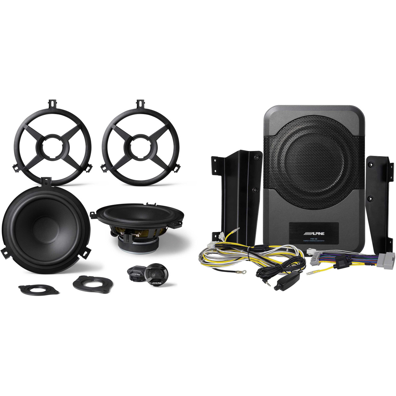 Alpine SPV-65X-WRA Front or Rear JK Speaker Upgrade Kit & PWE-S8