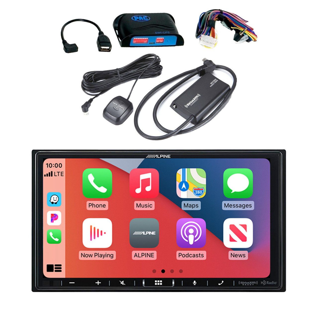 Alpine ILX-407 7-inch Multimedia Receiver with SWI-CP5 Steering