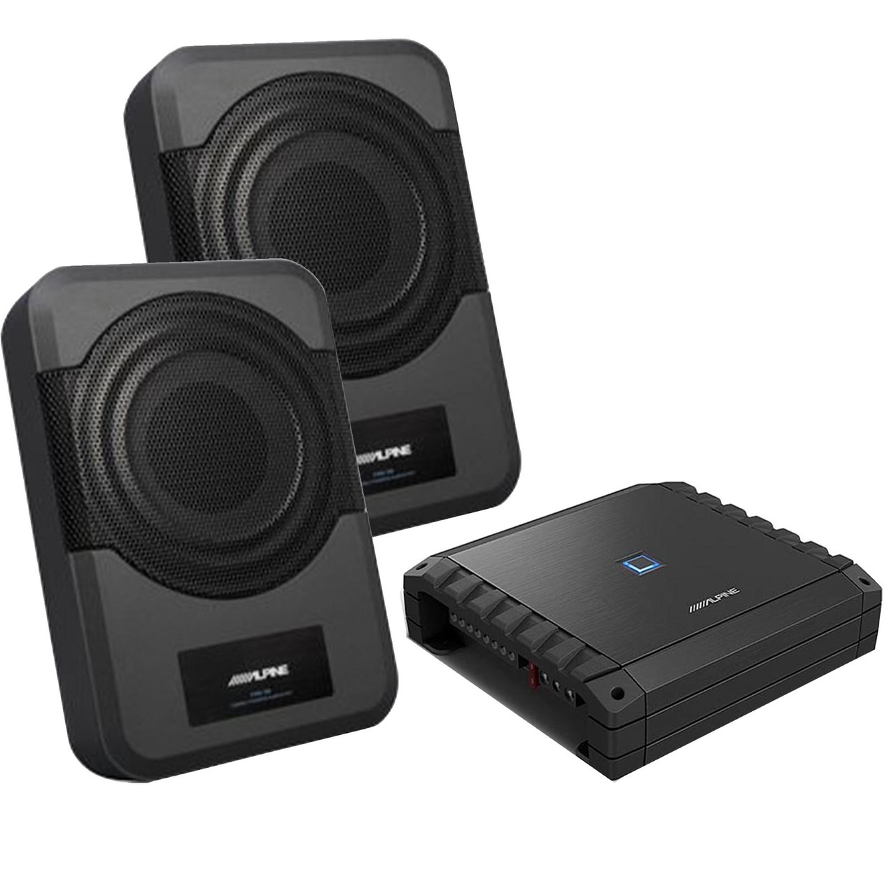 Alpine (2) PWE-S8 Compact 8-Inch Powered Subwoofer System S2