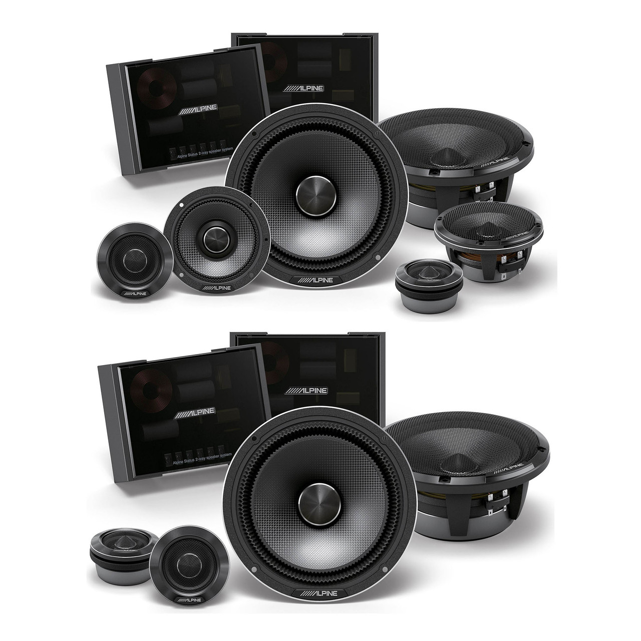 Alpine HDZ-653 Status Hi-Res 3-Way Component Speaker Set with