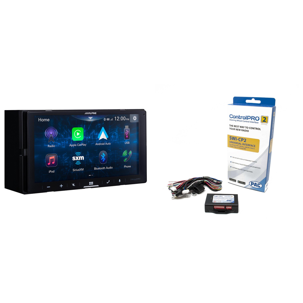 Alpine iLX-W670-S 7-Inch Receiver + SWI-CP2 Steering Wheel