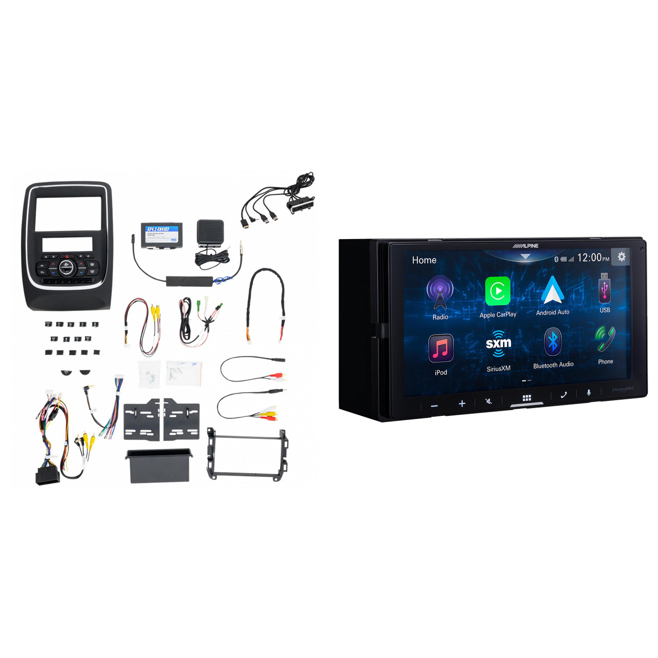 Alpine iLX-W670-S 7-Inch Mech-less Receiver w/ PAC RPK4-CH4102
