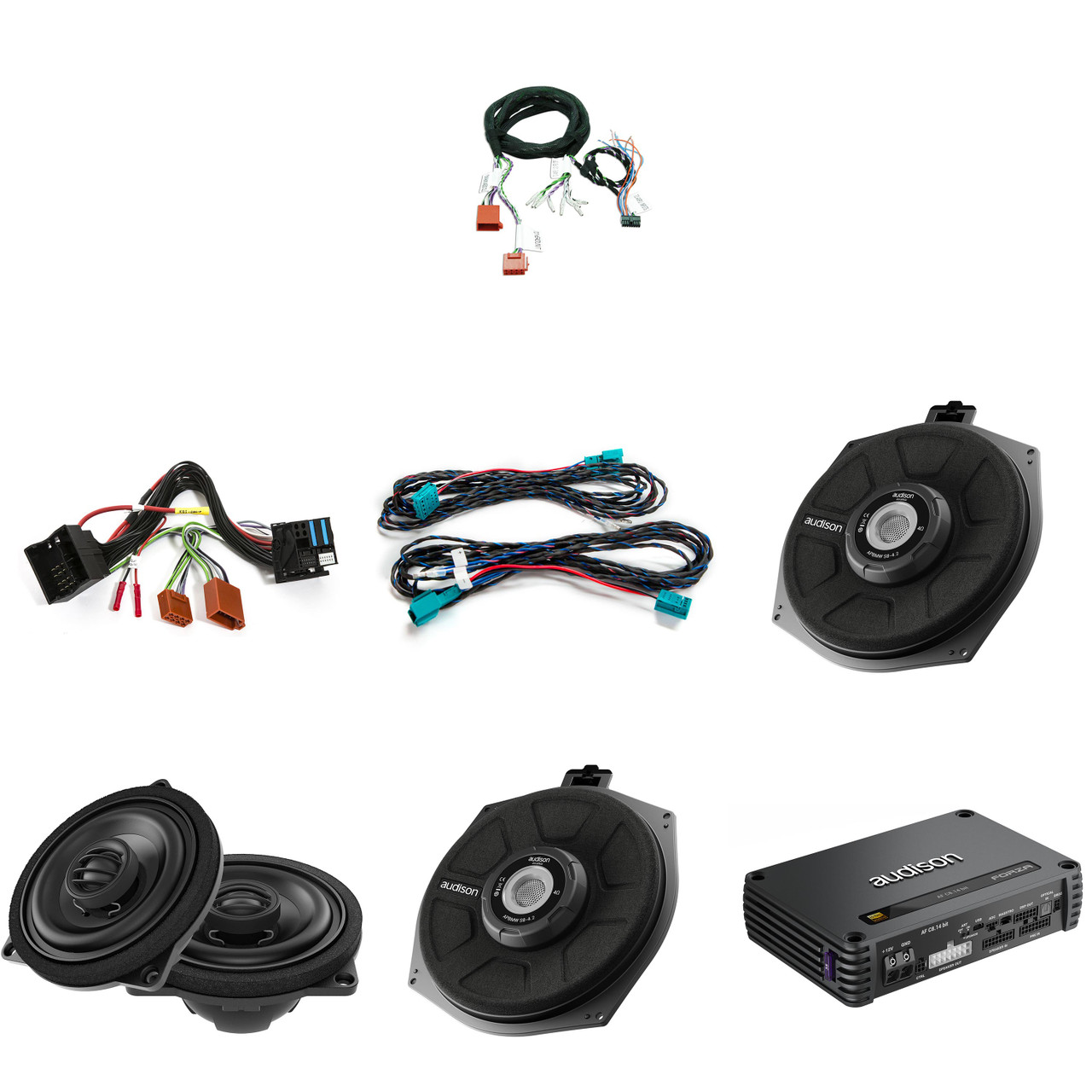 Audison BM-DSP-AF-20 800W DSP Amp with Replacement Front Speakers