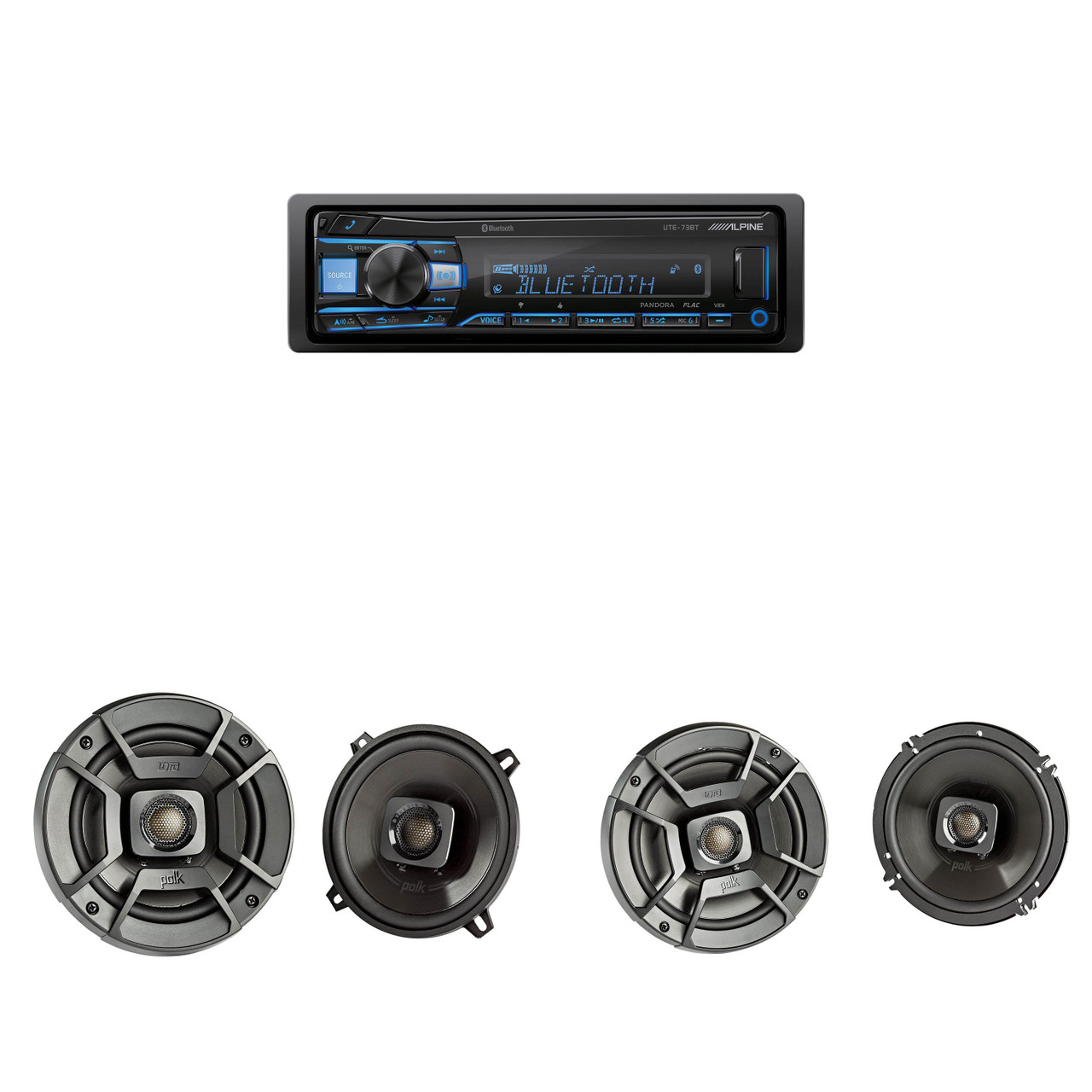 Alpine UTE-73BT Single Din Source Unit w/ DB522 5.25