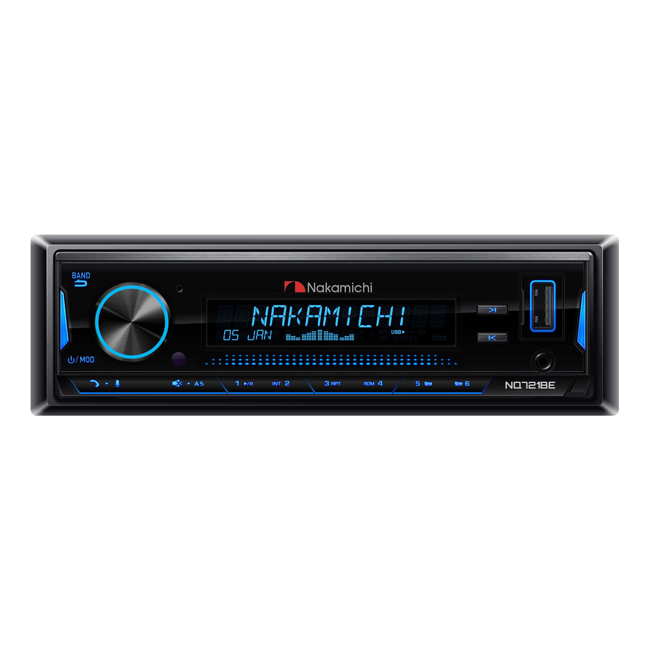 Nakamichi NQ721BE Single-Din in-Dash Mechless Digital Media
