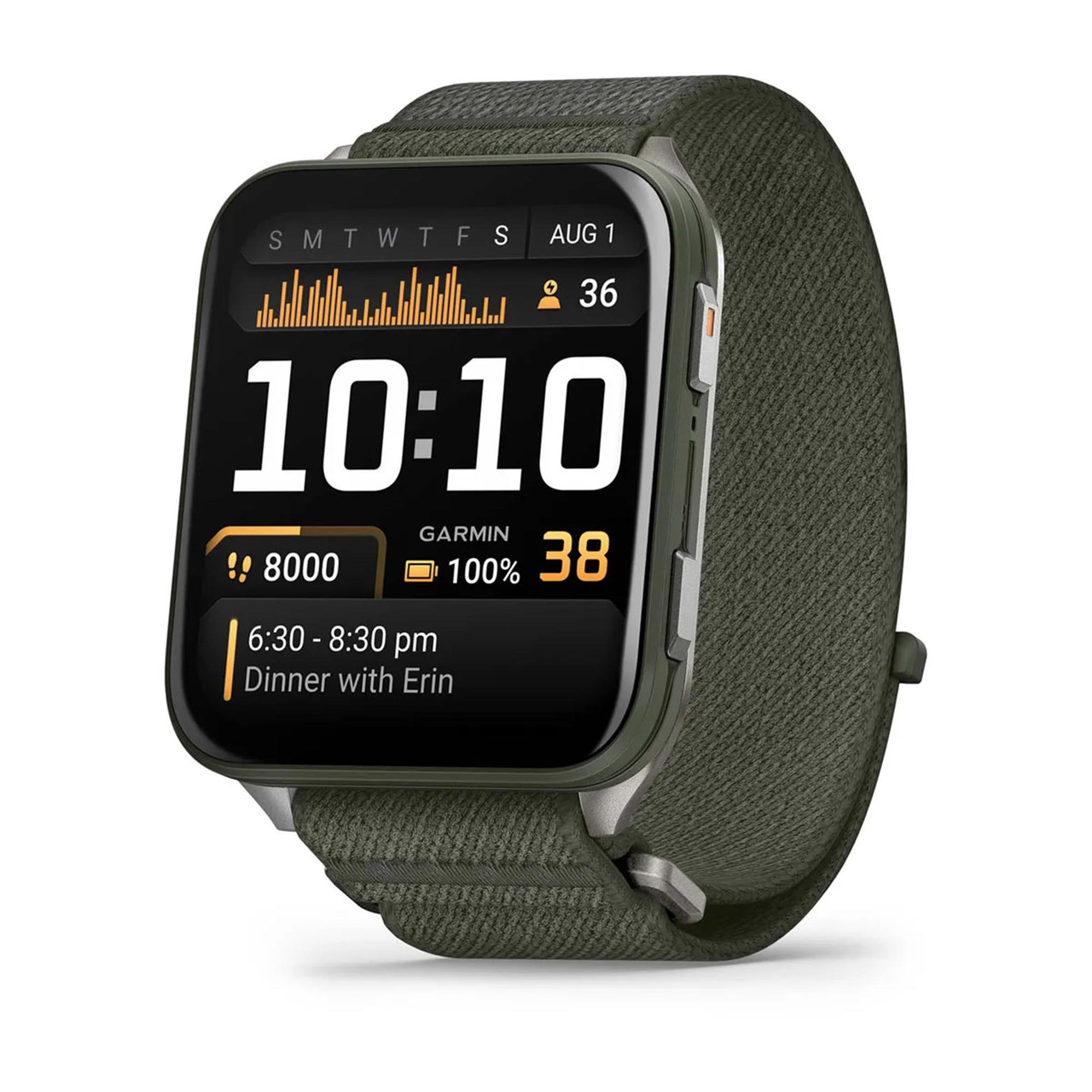 Garmin Venu-X1-M Moss with Titanium Caseback and Moss ComfortFit