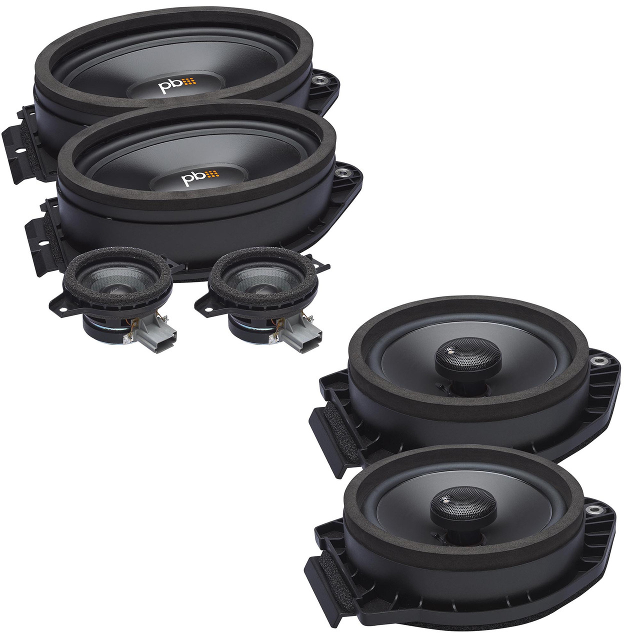 カーオーディオ BOVEE PowerBass OE Series Direct Replacement Speakers With Front