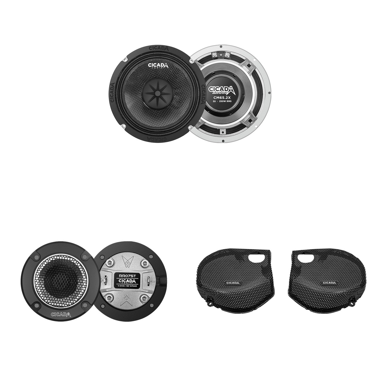 Cicada Audio 24CXK65.2SG 6.5-Inch Mid-bass Component Speakers Kit