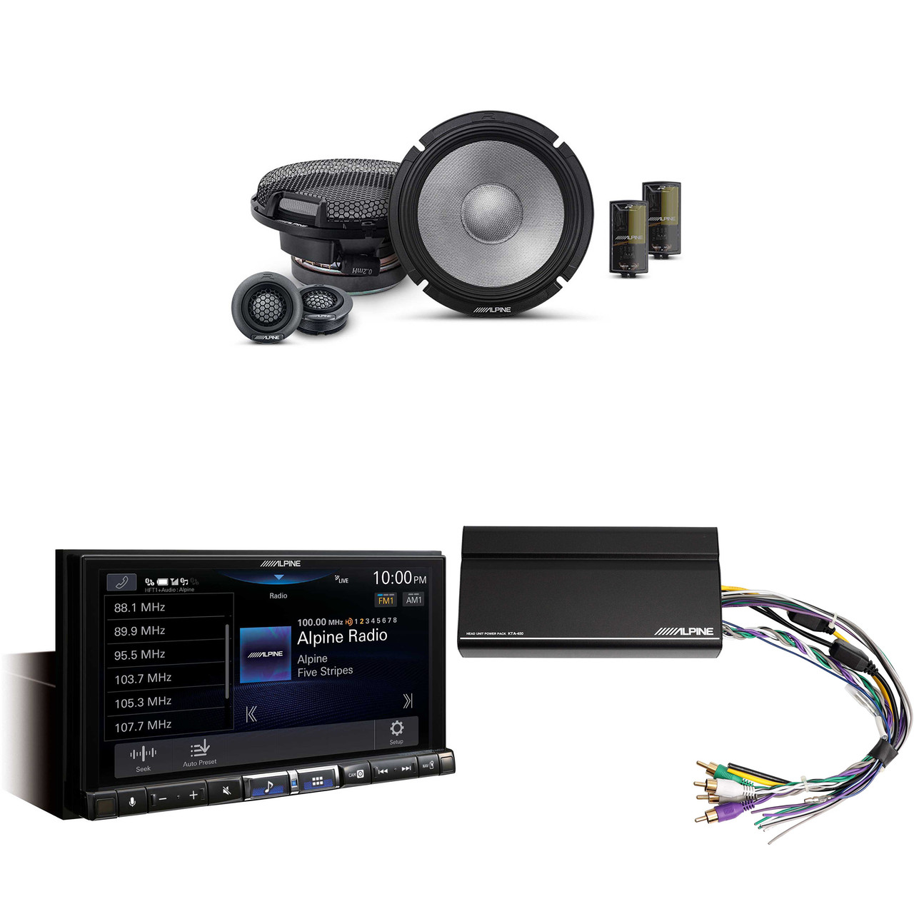 Alpine ILX-507 7-Inch Multimedia Receiver w/ R2-S65C 6.5