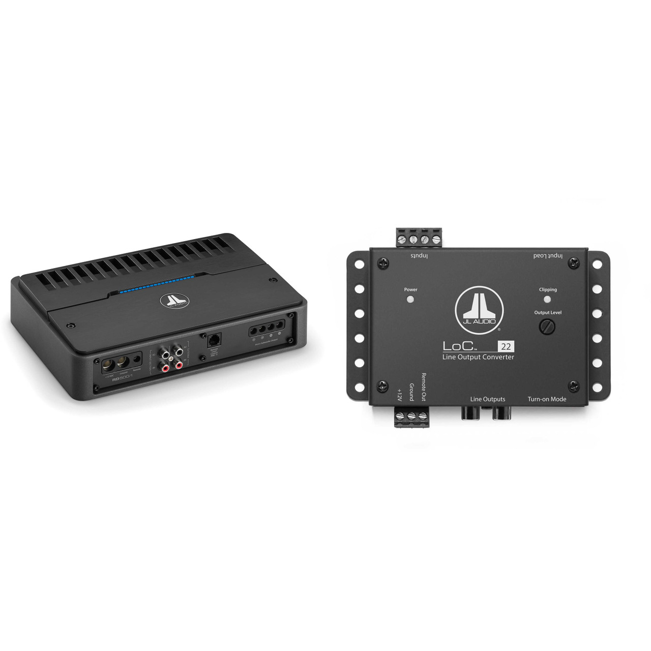 JL Audio RD500/1 500W Class D Monoblock Subwoofer Amp & LOC-22