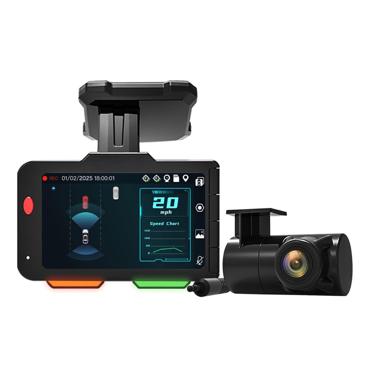 VOXX ADSA ACADC5 AI Dash Cam. Dual Lens Front 4K + Rear 1080P