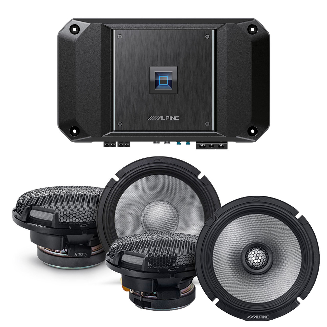 Alpine R2-A60F Type R 600 Watt 4-Channel Amplifier with 1 Pais R2