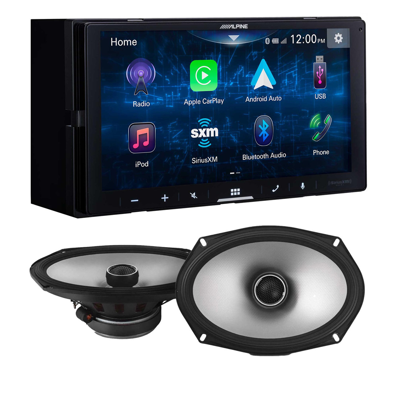 Alpine iLX-W670 Digital Multimedia Receiver & 1 Pair Alpine S2-S69