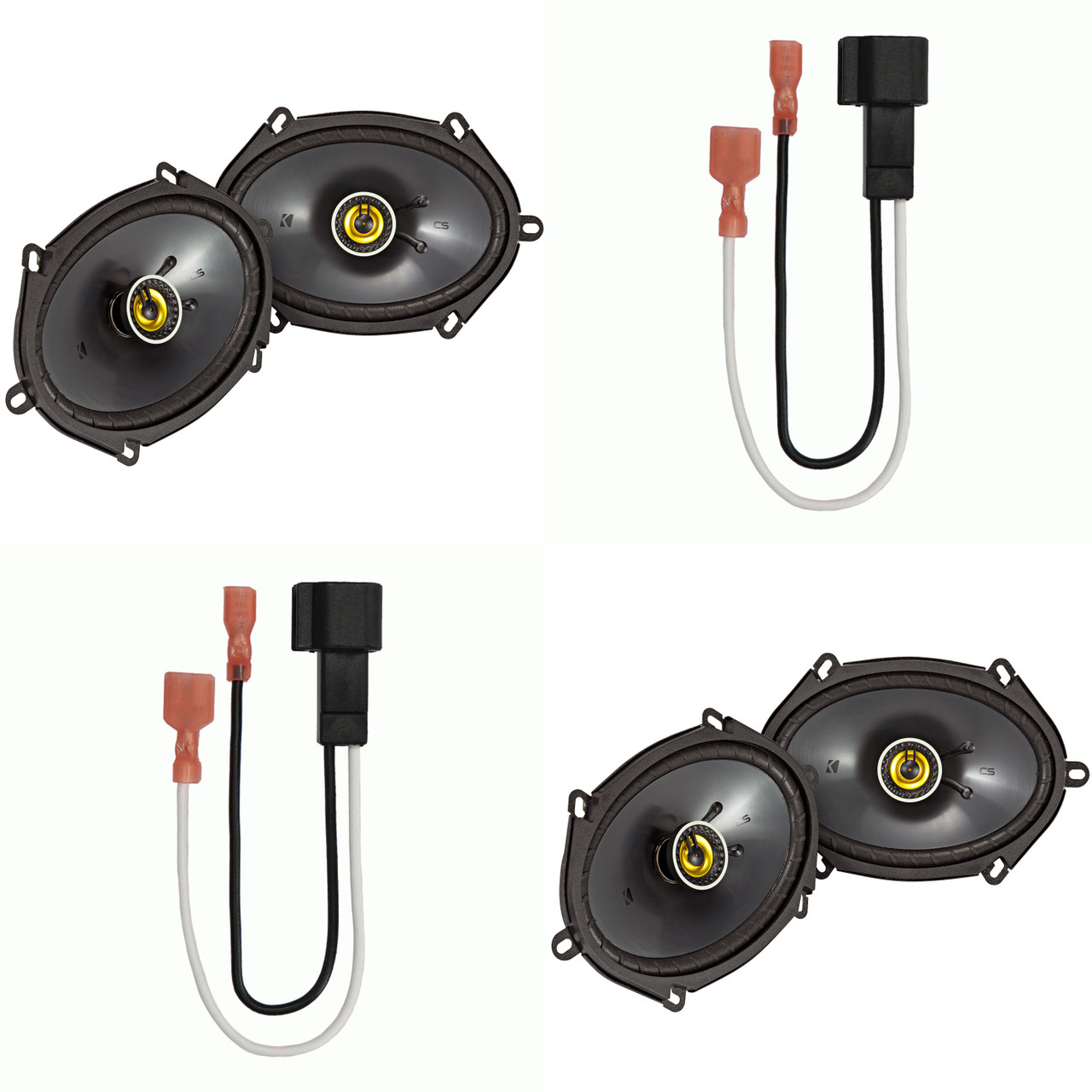 KICKER Speakers 6X8 inch for Ford F-150 1999-2014 Upgrade Kit - 4