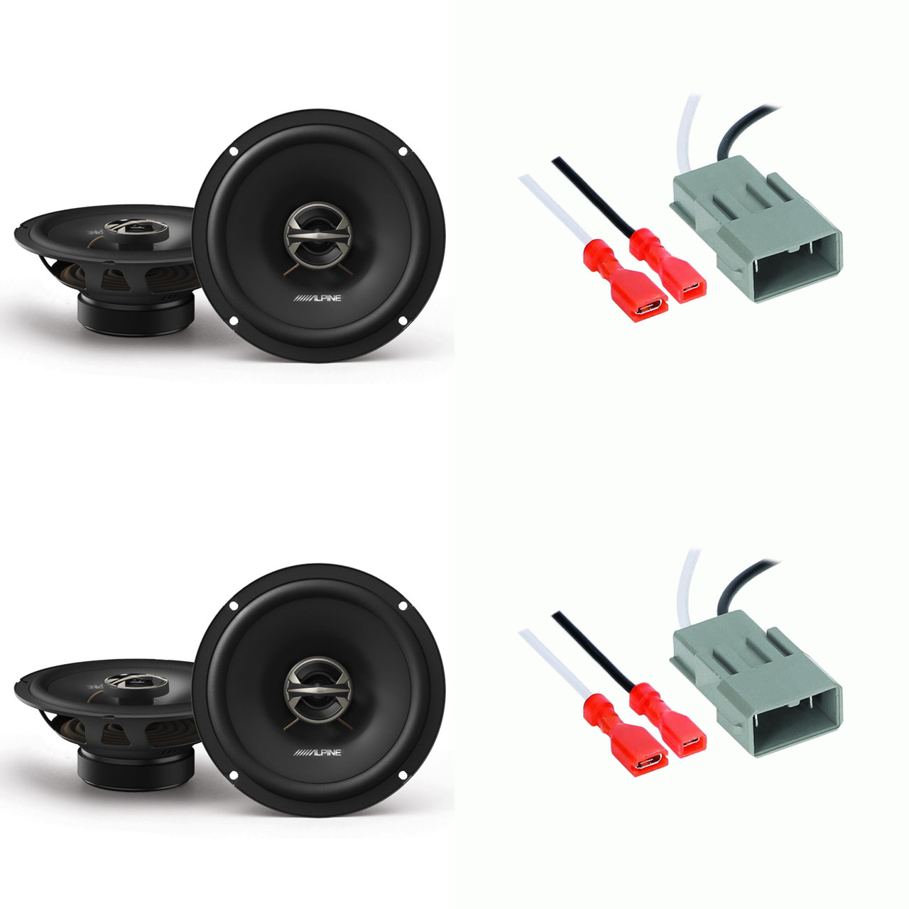 Alpine Speakers 6.5 inch for Honda Civic 2002-2020 Upgrade Kit - 4