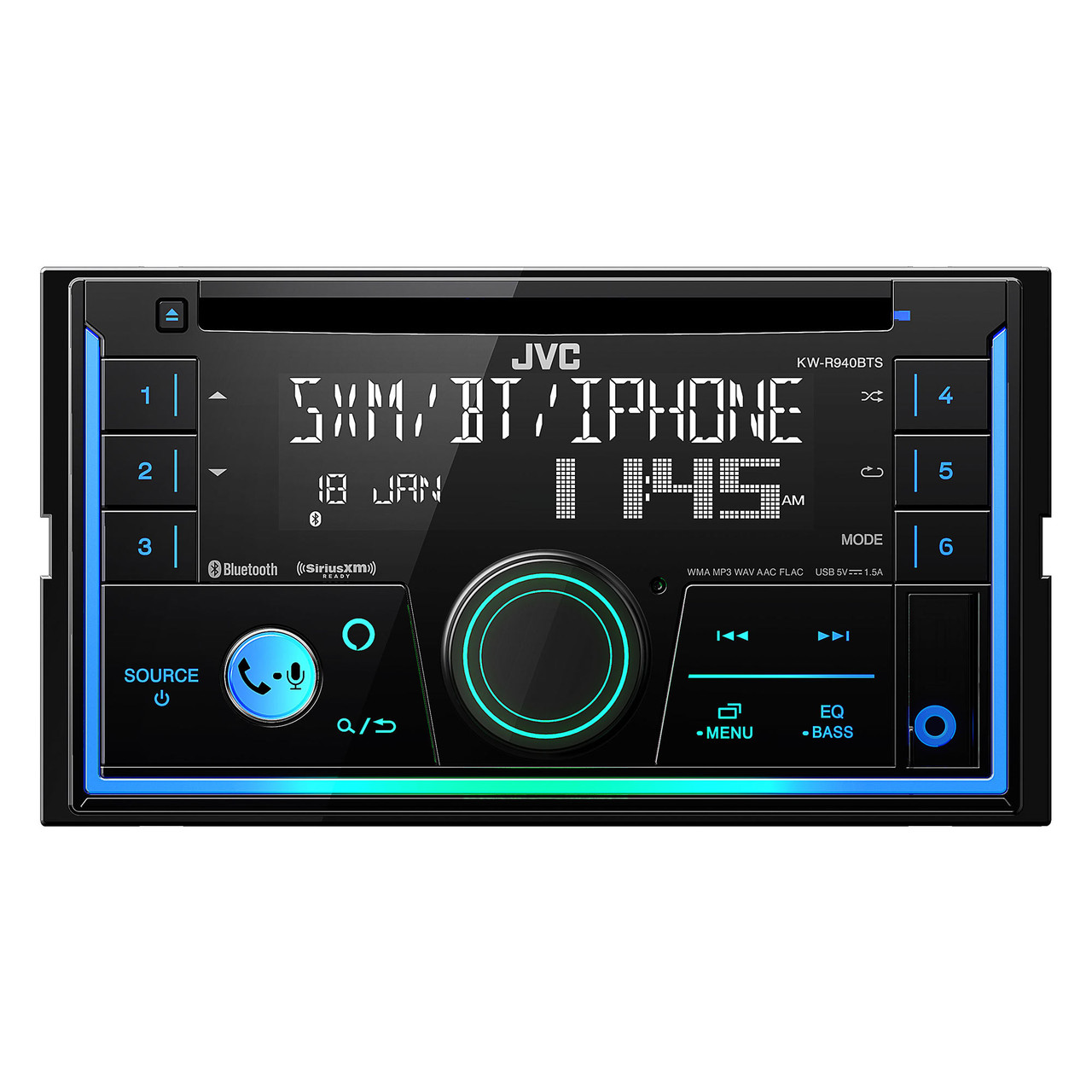 JVC KW-R940BTS 2-Din CD Receiver featuring Bluetooth / USB