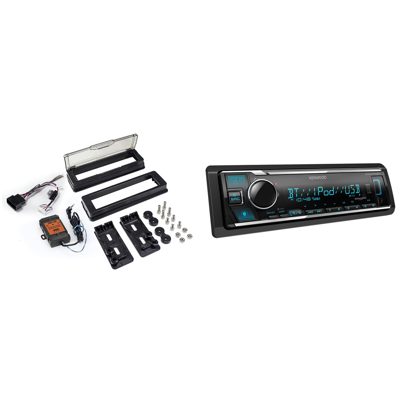 Kenwood KMM-BT332U Bluetooth USB single DIN Media Receiver with