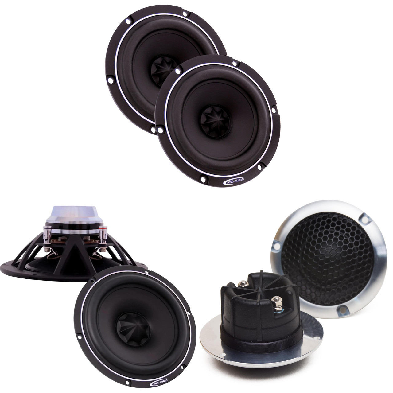 ギター FMR Audi A.R.C. ARC Audio RS Series 3-Way Active Component Bundle Including RS-6.0