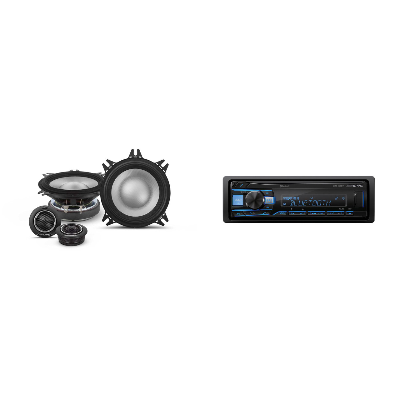 Alpine UTE-63BT Mech-less Digital Bluetooth Media Receiver with 1