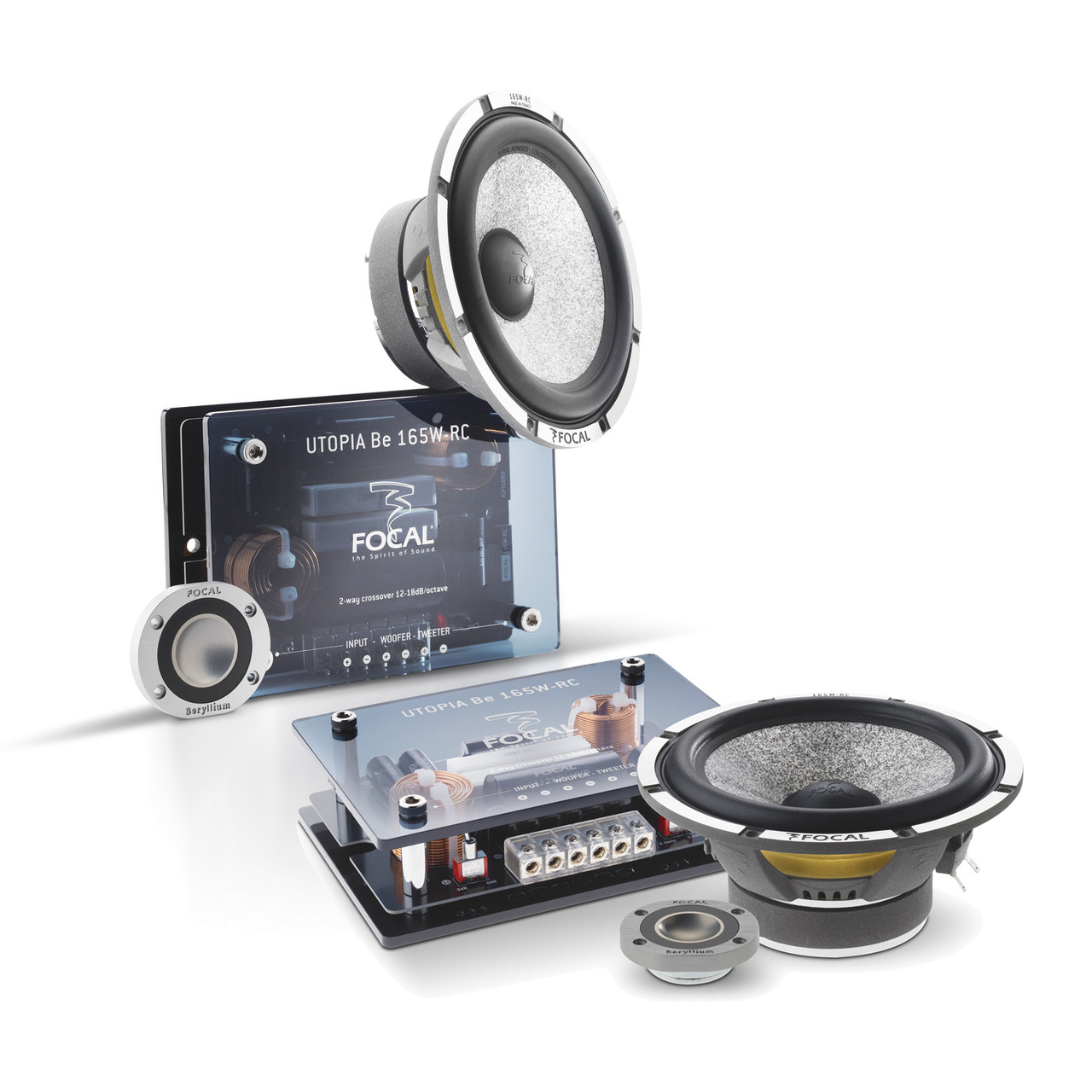 Focal Kit165W-RC 6.5” 2-way component system (w/ crossover), RMS: 80W -  MAX: 160W