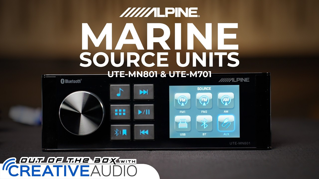 NEW Alpine UTE-MN801 & UTE-M701 Marine Source Units | Product Overview