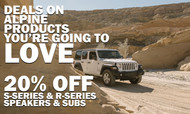 Love the Sound of Savings! 20% Off Alpine S-Series & R-Series Speakers & Subwoofers!