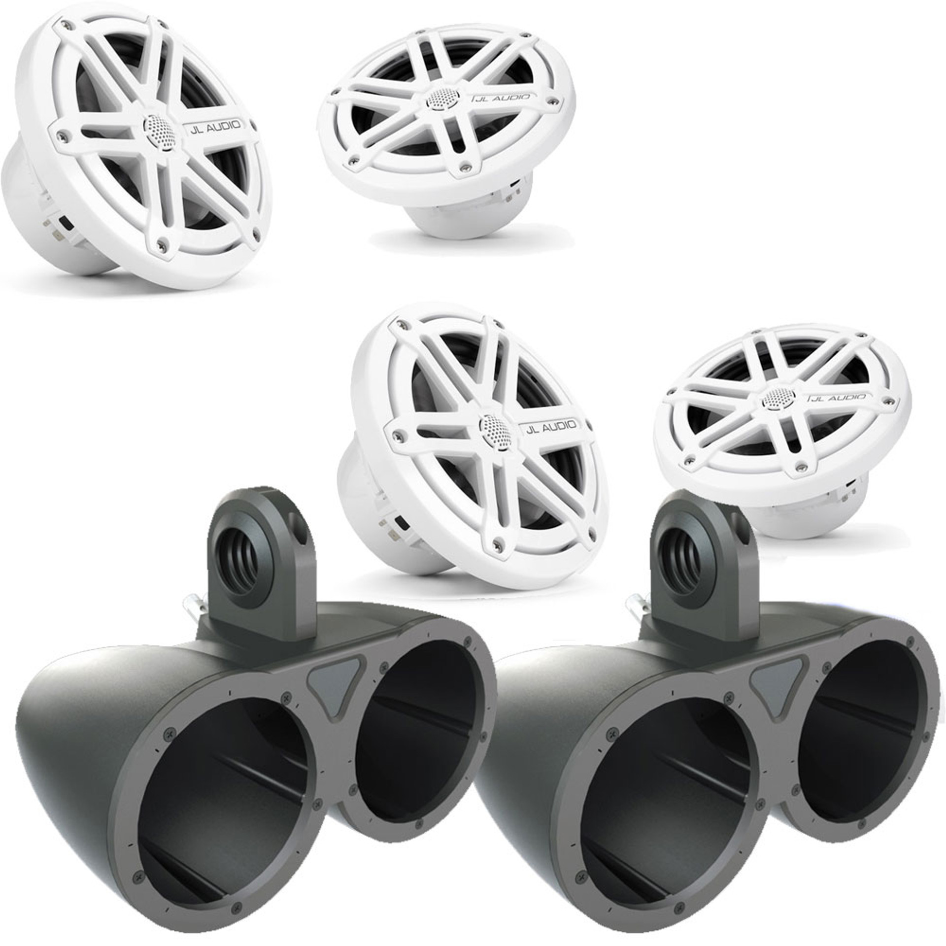JL Audio MX650CCXSGWLDB Dual Wake Tower/UTV LED Speaker System