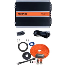 Memphis SRX1200.1V 1200x1 at 1 Ohm SR Amplifier with Memphis 4 ga