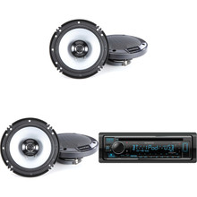 Kenwood DPX505BT Bluetooth USB Double DIN CD Receiver with 2 Pairs